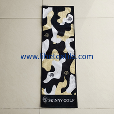 Chine Jacquard 100% tricolore de golf de gymnase de coton adapter la serviette aux besoins du client suée par sports de refroidissement avec le logo fournisseur