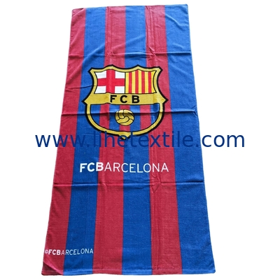 Manufacturer supply football Team Printed Bath Towel Quick-drying Printed Fans Bath Towel Shawl Beach Towel