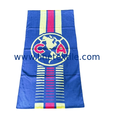 Manufacturer supply football Team Printed Bath Towel Quick-drying Printed Fans Bath Towel Shawl Beach Towel