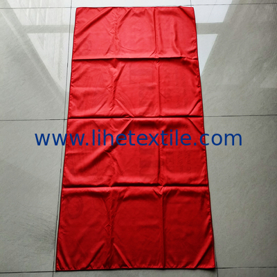 Hot Selling Red Microfiber Suede Printed Beach Towel With Custom Logo