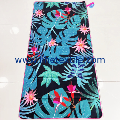 Wholesale small MOQ soft light weight hawaii microfiber sandfree beach towel