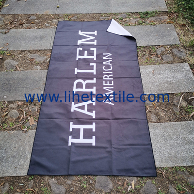 Wholesale recycled custom design double side print microfiber suede summer sand free beach towels with logo