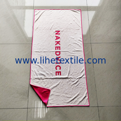 China manufacturers personalized custom microfiber double side printed beach towel with logo