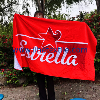 Factory price customized printing cotton terry beach towel cotton custom red beach towel with logo