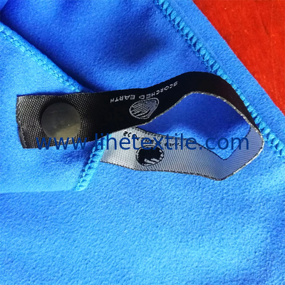 Wholesale high quality low MOQ blue hotel beach towels recycled beach towel thick with logo custom print for sports