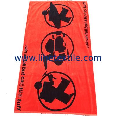 Hot sale high quality luxury jacquard heavy custom beach towel