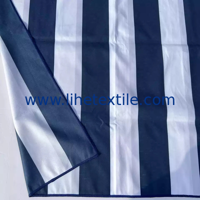 Small MOQ  Recycled Microfibre  oversized quick dry beach towel with logo stripe