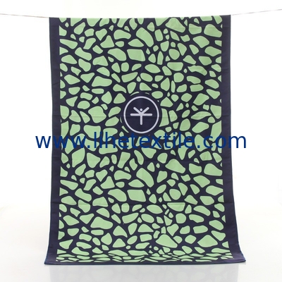 Wholesale quick dry beach towel microfiber suede sublimation print beach towels with bag