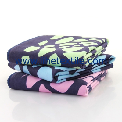 Wholesale quick dry beach towel microfiber suede sublimation print beach towels with bag