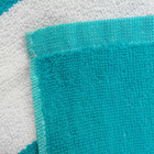 Factory outlet high quality custom Green Stripes jacquard gym towel custom jacquard print beach towel yarn dyed jacquard