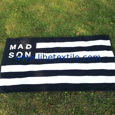 Beach towel 100% cotton terry  double side jacquard beach towel