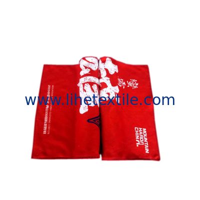 Environmental friendly microfiber red light weight beach towel custom print beach towel with logo