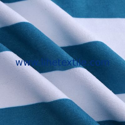wholesale rainbows blue and white beach towels with logo custom print microfiber fabric stripe beach towel custom logo
