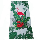 Factory OEM Custom Personalized Logo Flamingo Printed Rectangle Large Oversized Soft Terry Beach Towel