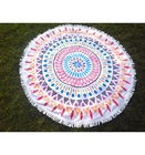 cotton large round beach towels novelty towels with tassel fringe