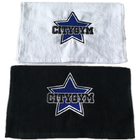 Wholesale 100% cotton face towel black and white custom hand towels with embroidery logo
