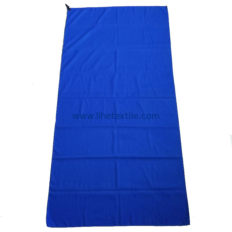 Wholesale high quality low MOQ blue hotel beach towels recycled beach towel thick with logo custom print for sports