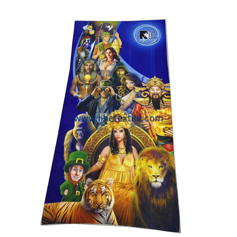 Amazon hot sale digital print beach towel microfiber cartoon custom kids printed beach towel