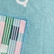 Le tissu de gaufre de matériel de polyester réutilisé par bouteille de RPET conçoivent la double serviette en fonction du client de plage latérale d'impression avec le logo fournisseur