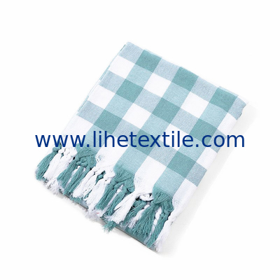 Logo personnalisé Tissu de bain en coton biologique sans sable Tissu de plage en coton turc Tissu de plage avec écharpe