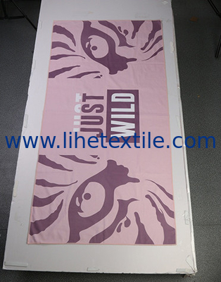 Logo imprimé sur mesure serviette en microfibre super absorbant sec rapide doux léger et sans sable serviette de plage