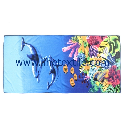 en gros 70*140 cm 230 g sur mesure Tissu imprimé en microfibre pour serviettes de plage